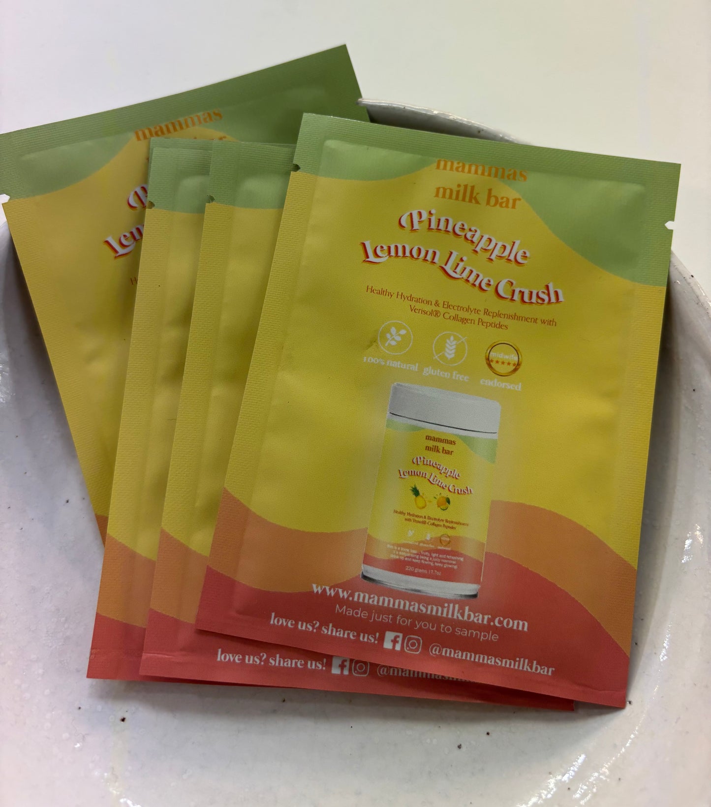 Mammas Milk Bar Pineapple Lemon Lime Hydration Electrolyte Drink