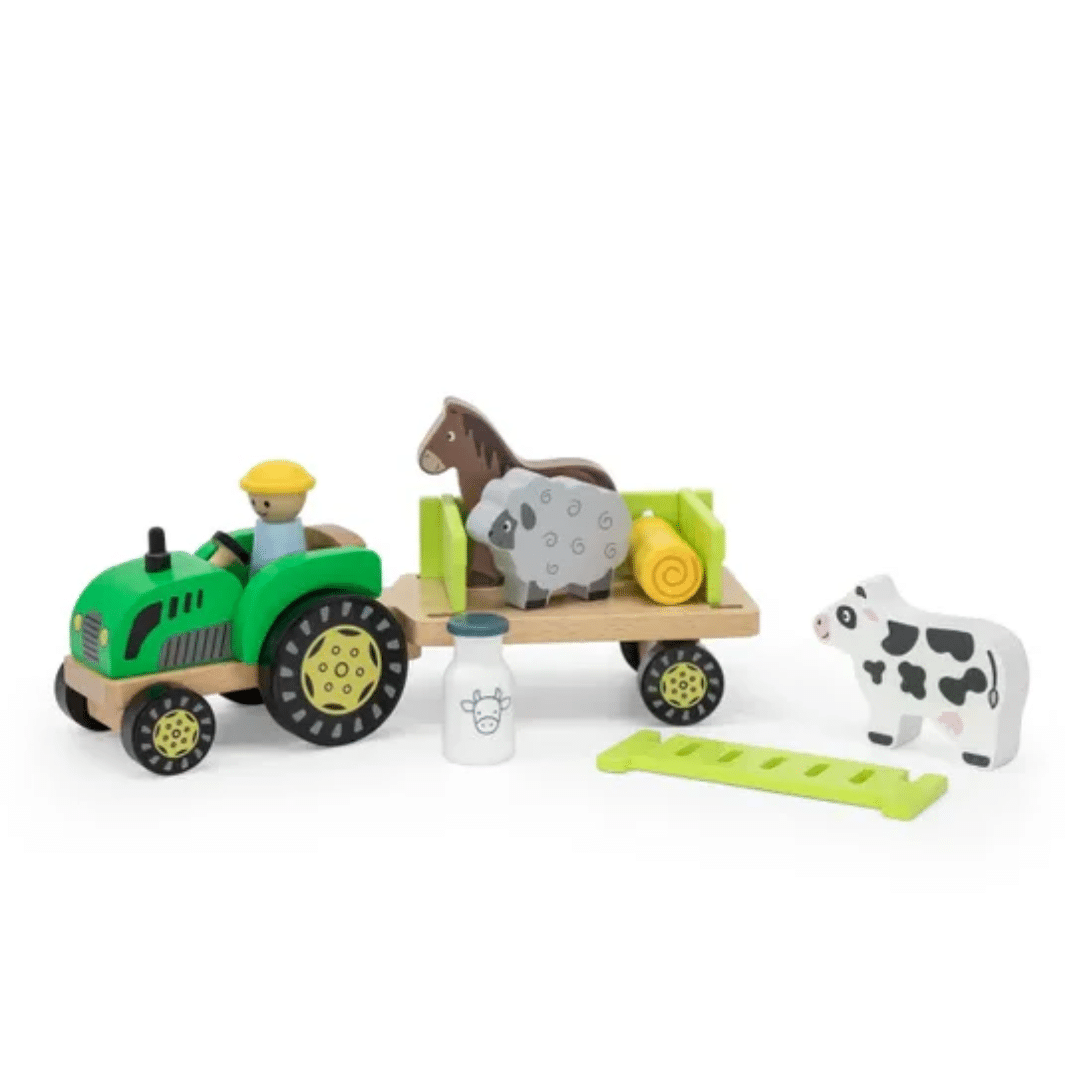 Viga Wooden Farm & Tractor Set