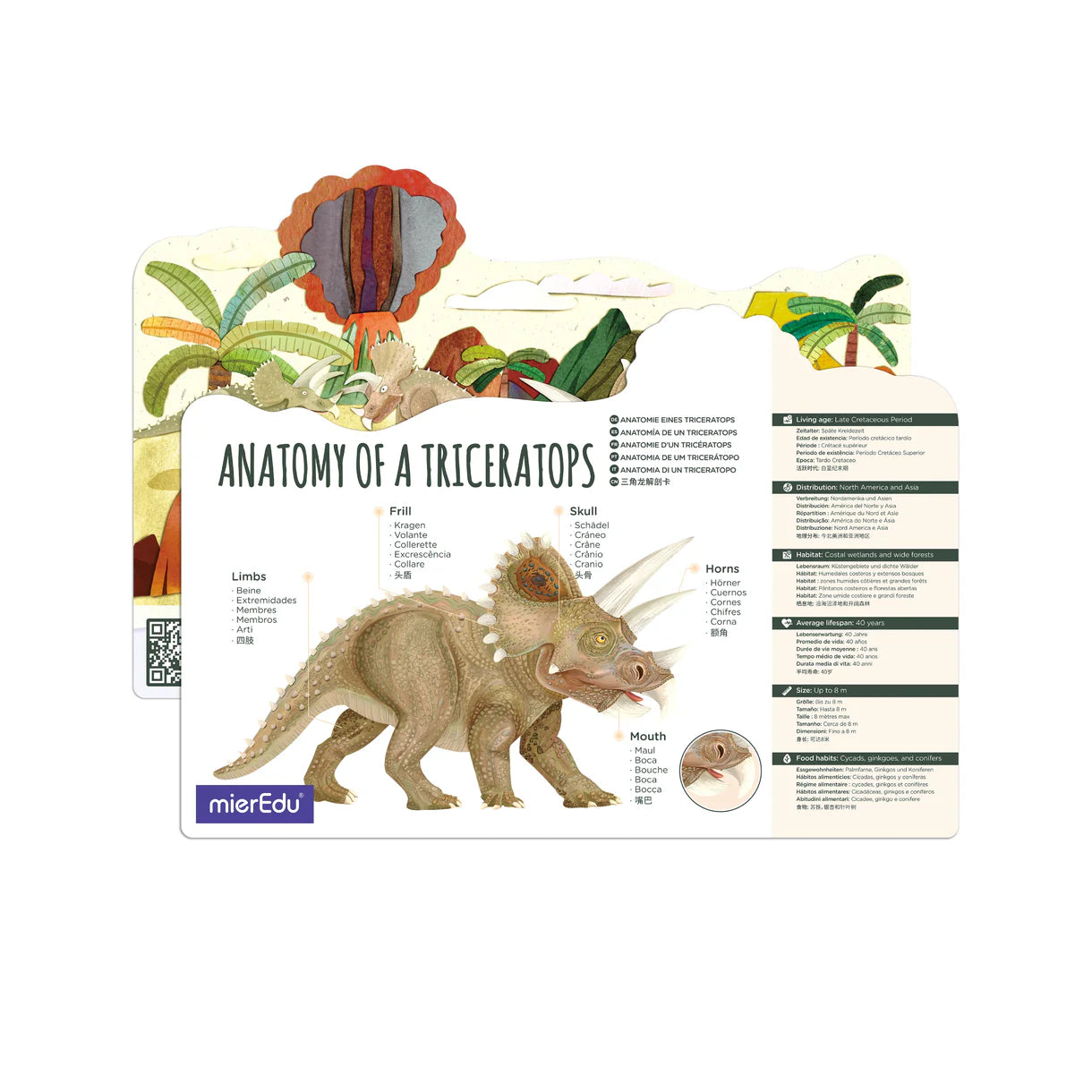 Mieredu Adjustable 3D Puzzle - Triceratops