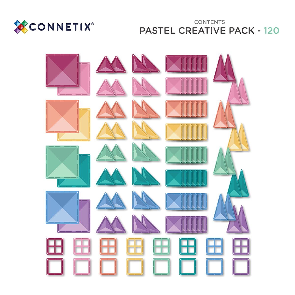 Connetix Pastel Creative Pack 120 pieces