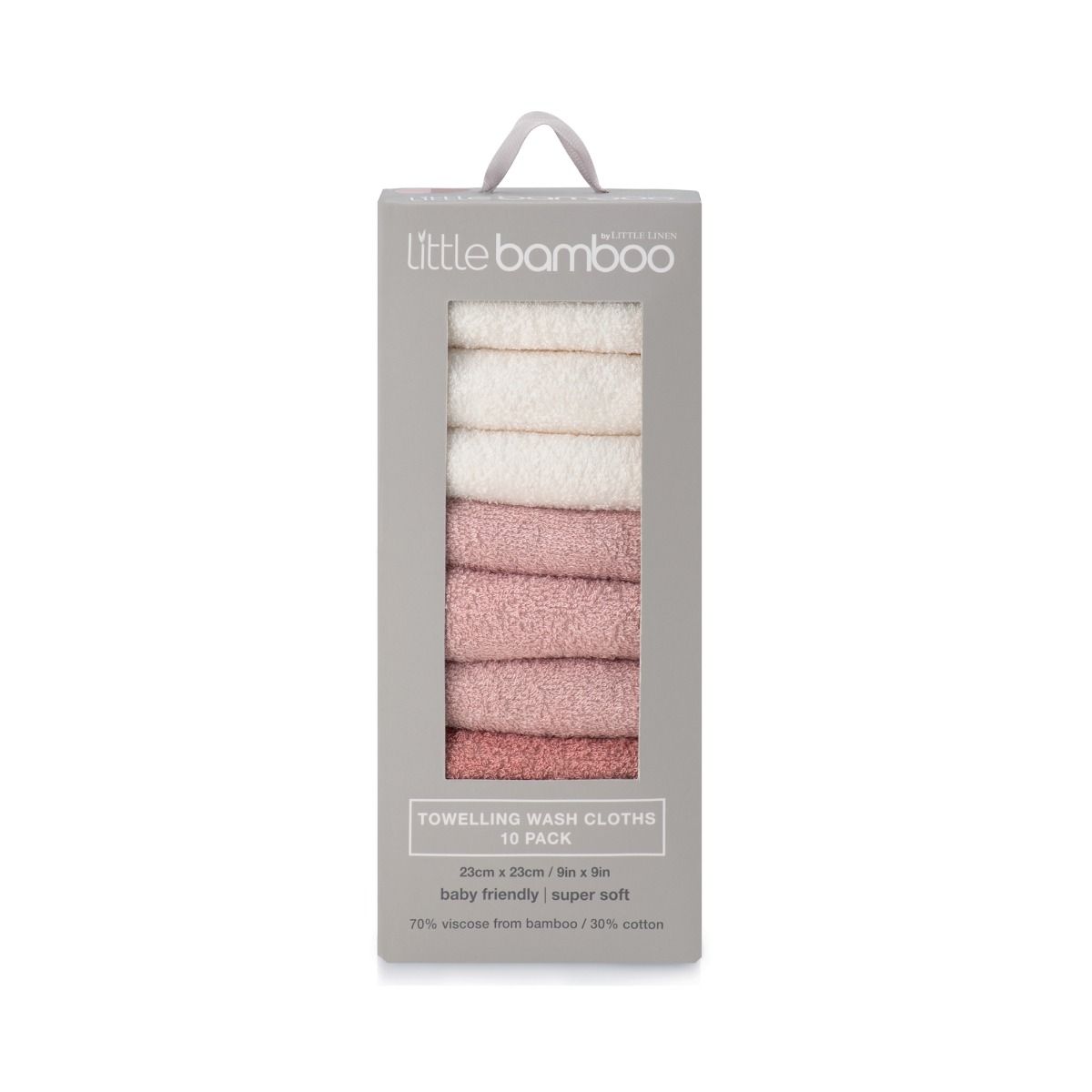 Little Bamboo Towelling Wash Cloth - 10 pack