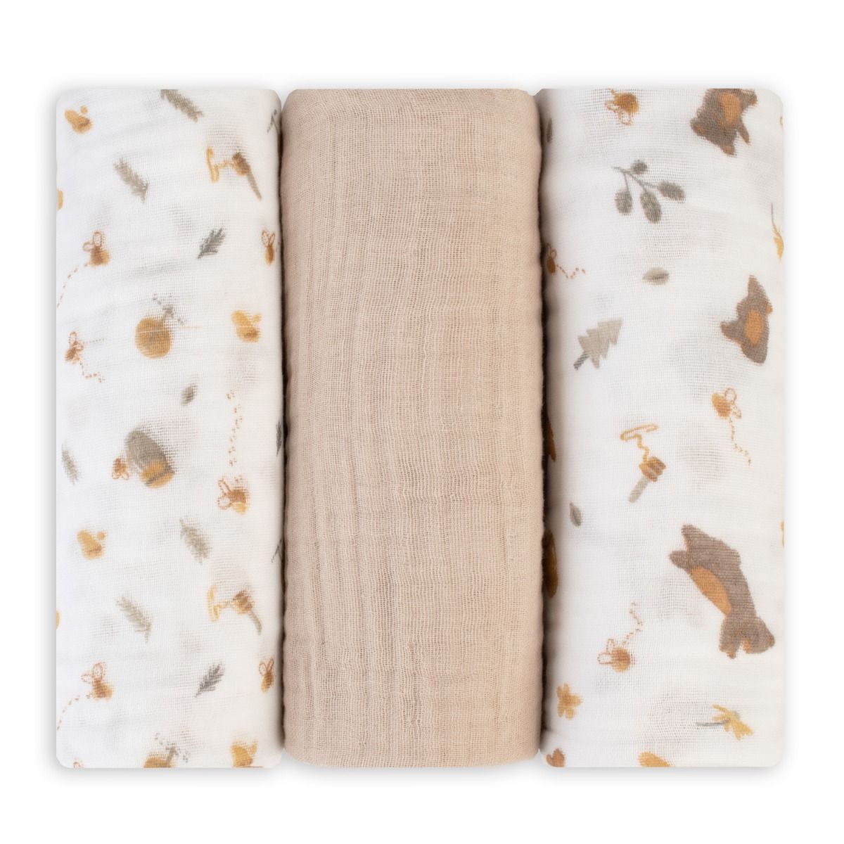 Little Linen Muslin Wrap - 3 pack