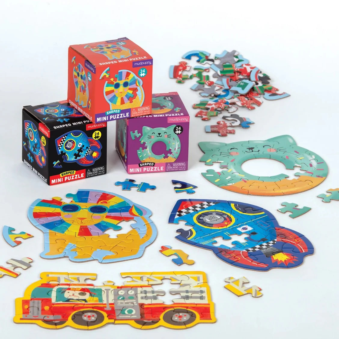 Mudpuppy Mini Shaped 24 piece Puzzle - Firetruck