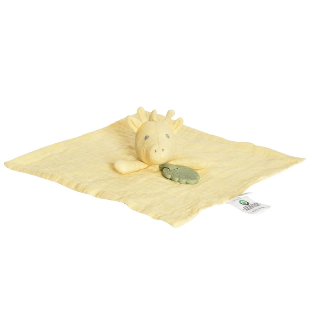 Tikiri Collection Muslin Comforter with Rubber Leaf Teether