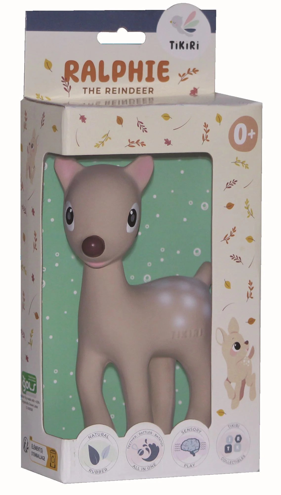 Tikiri Collection Ralphie the Reindeer Bath Toy & Rattle