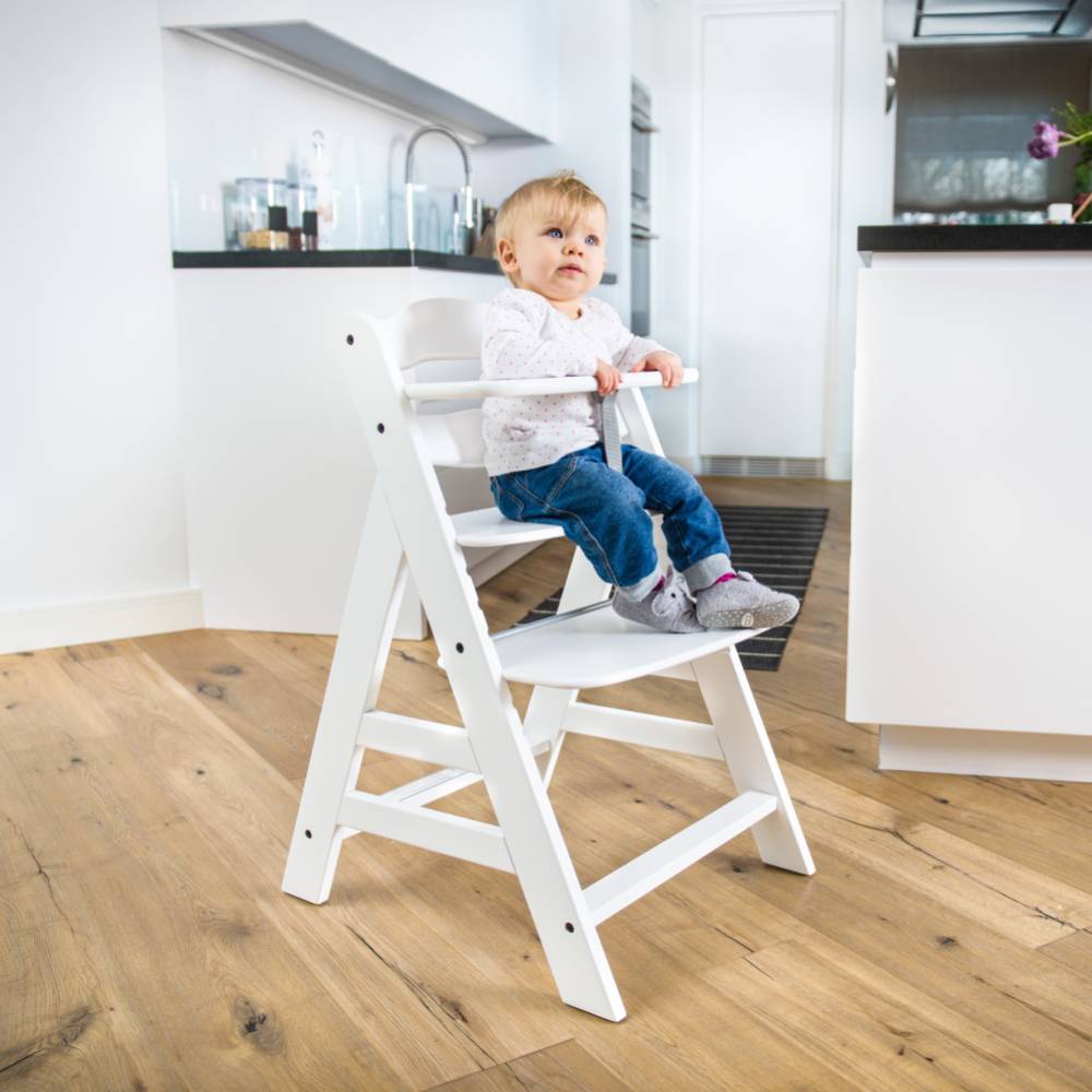 Hauck Alpha+ Wooden Highchair - White