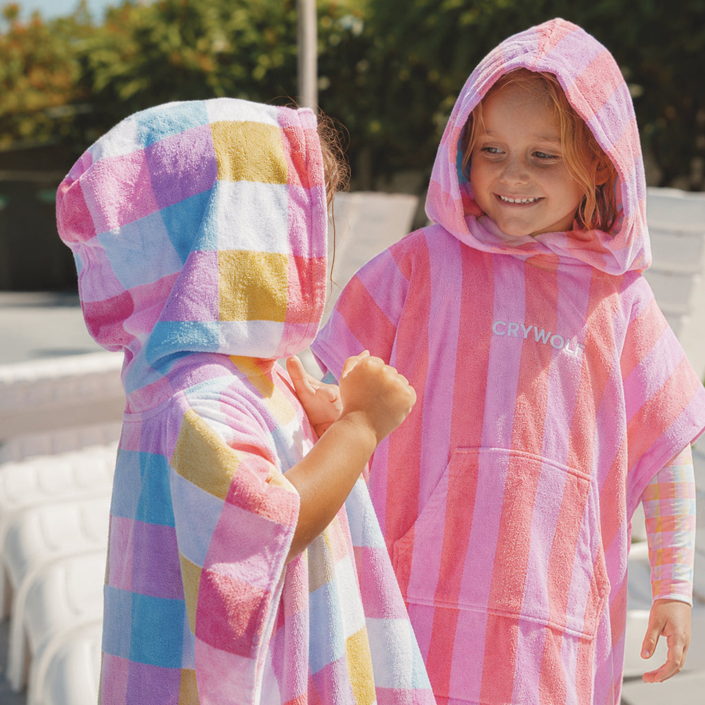 Crywolf Hooded Towel - Pop Gingham