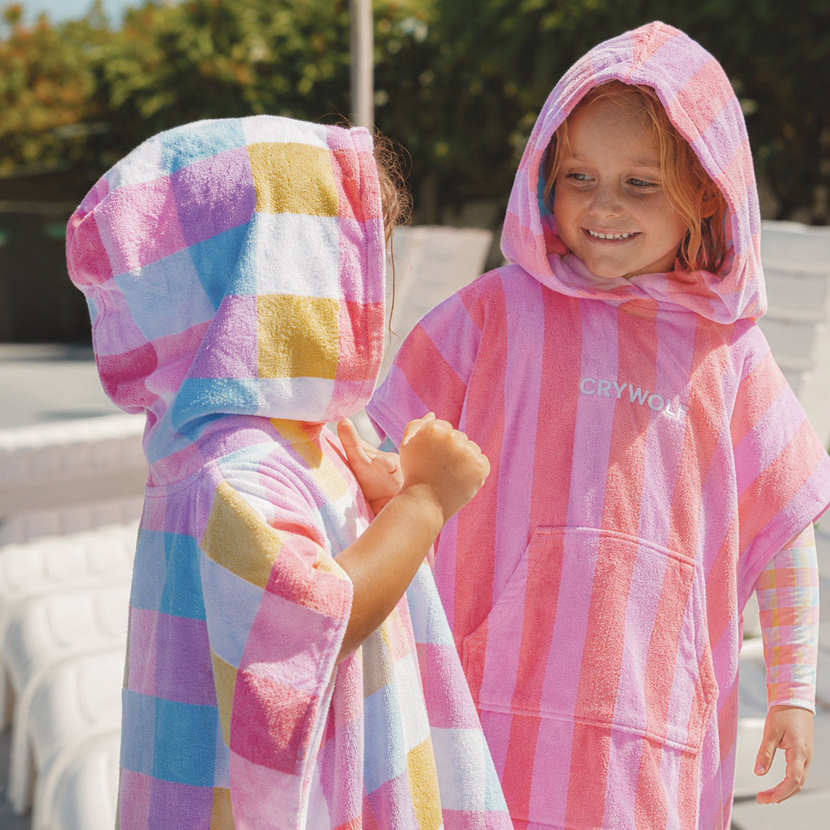Crywolf Hooded Towel - Pop Gingham
