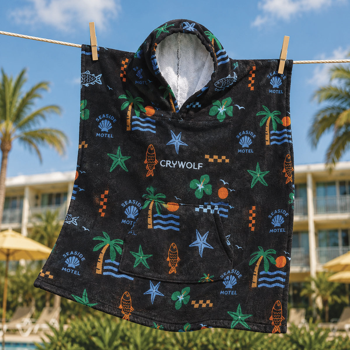 Crywolf Hooded Towel - Seaside Motel