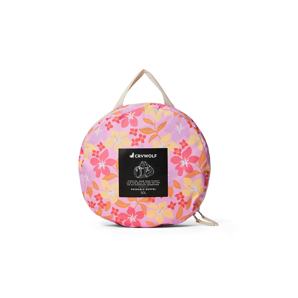 Crywolf Packable Duffel - Hibiscus Daze