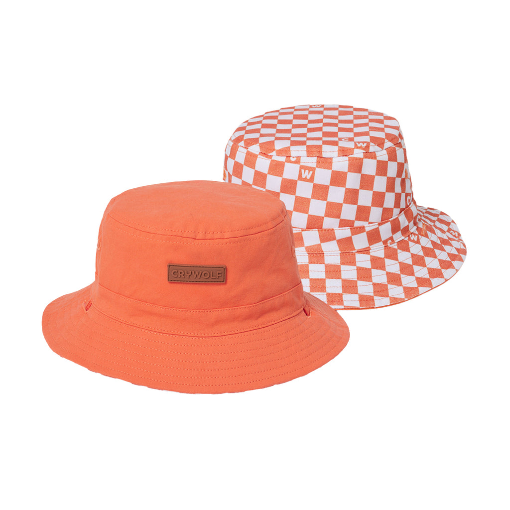 Crywolf Reversible Bucket Hat - Sunset Check