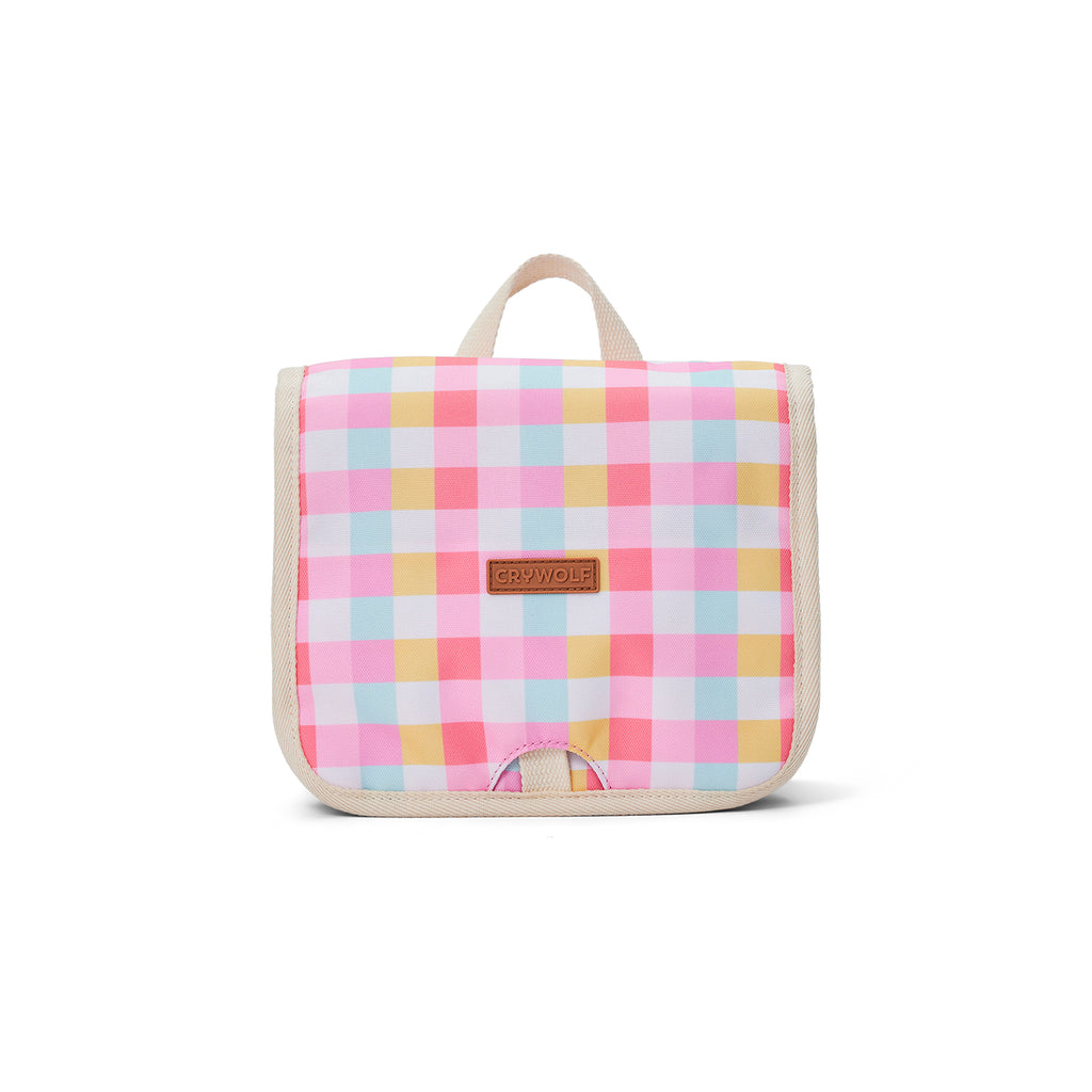 Crywolf Hanging Toiletry Bag - Pop Gingham