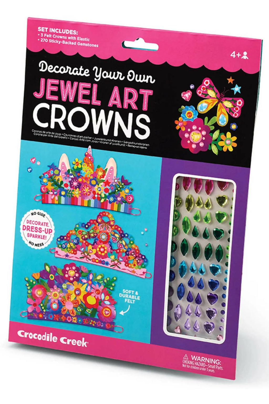 Crocodile Creek Jewel Art Crowns - 3 Crowns