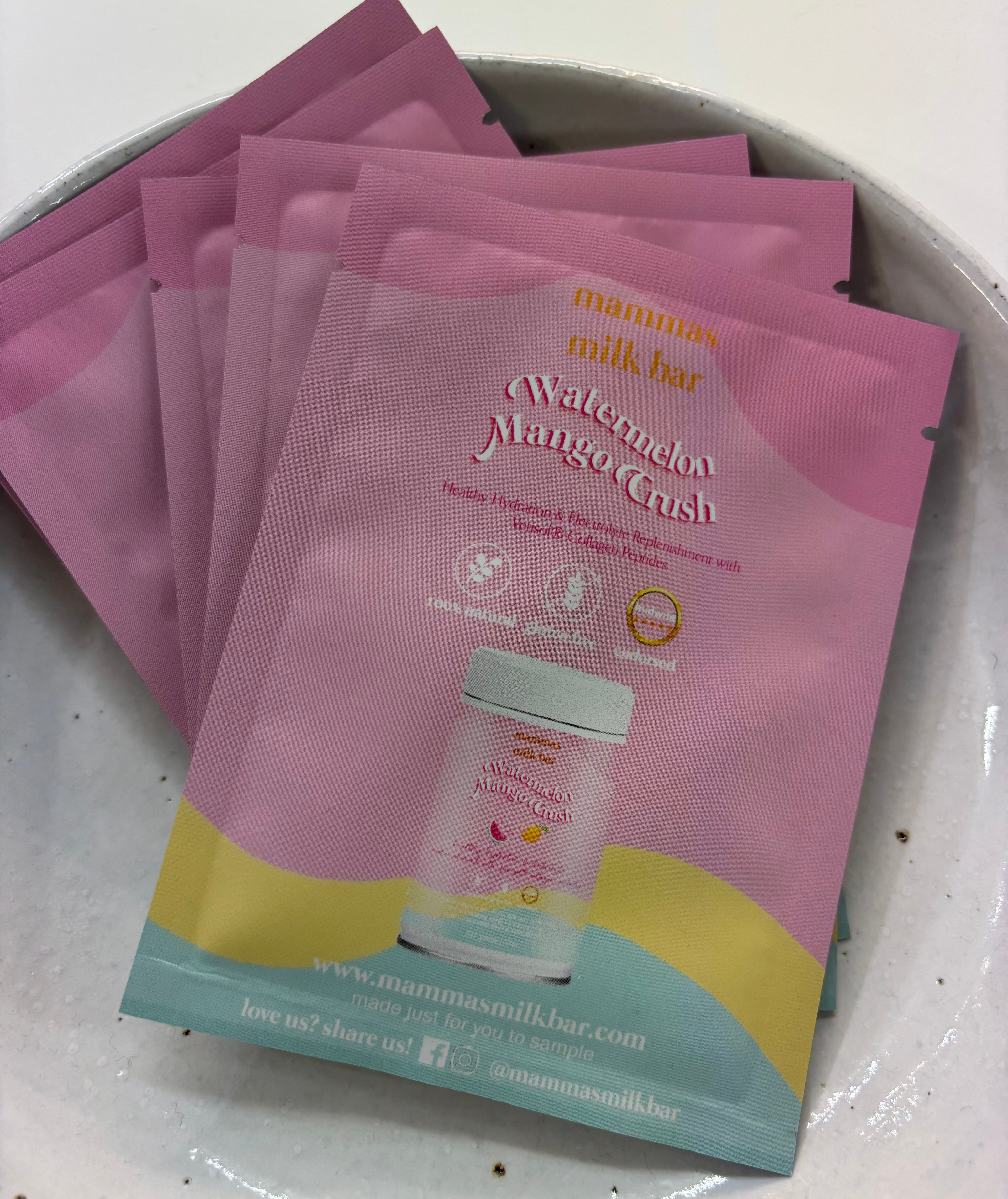 Mammas Milk Bar Watermelon Mango Hydration Electrolyte Drink