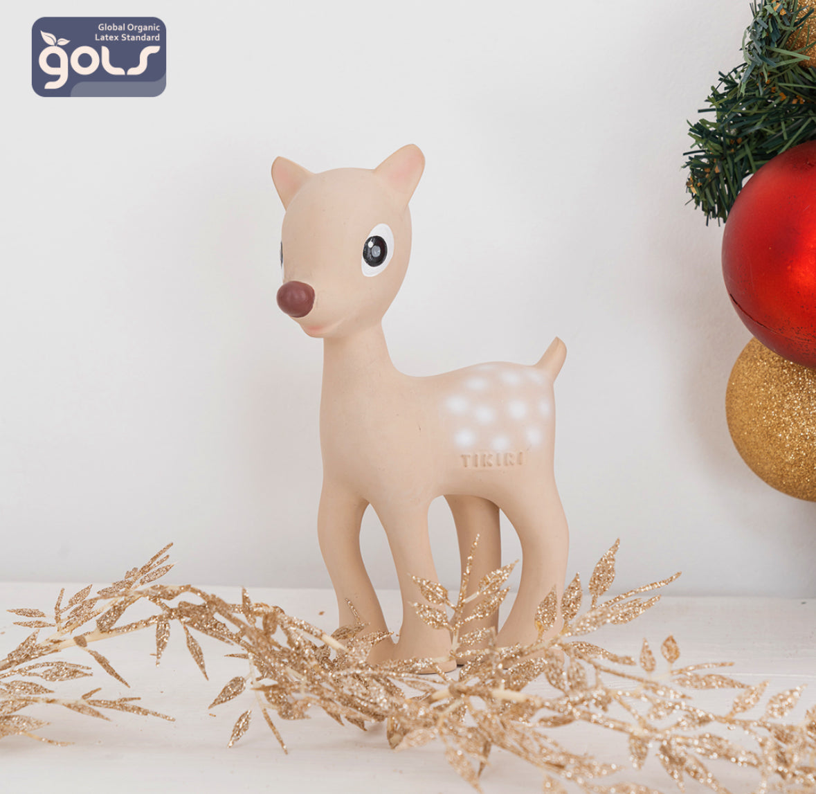 Tikiri Collection Ralphie the Reindeer Bath Toy & Rattle