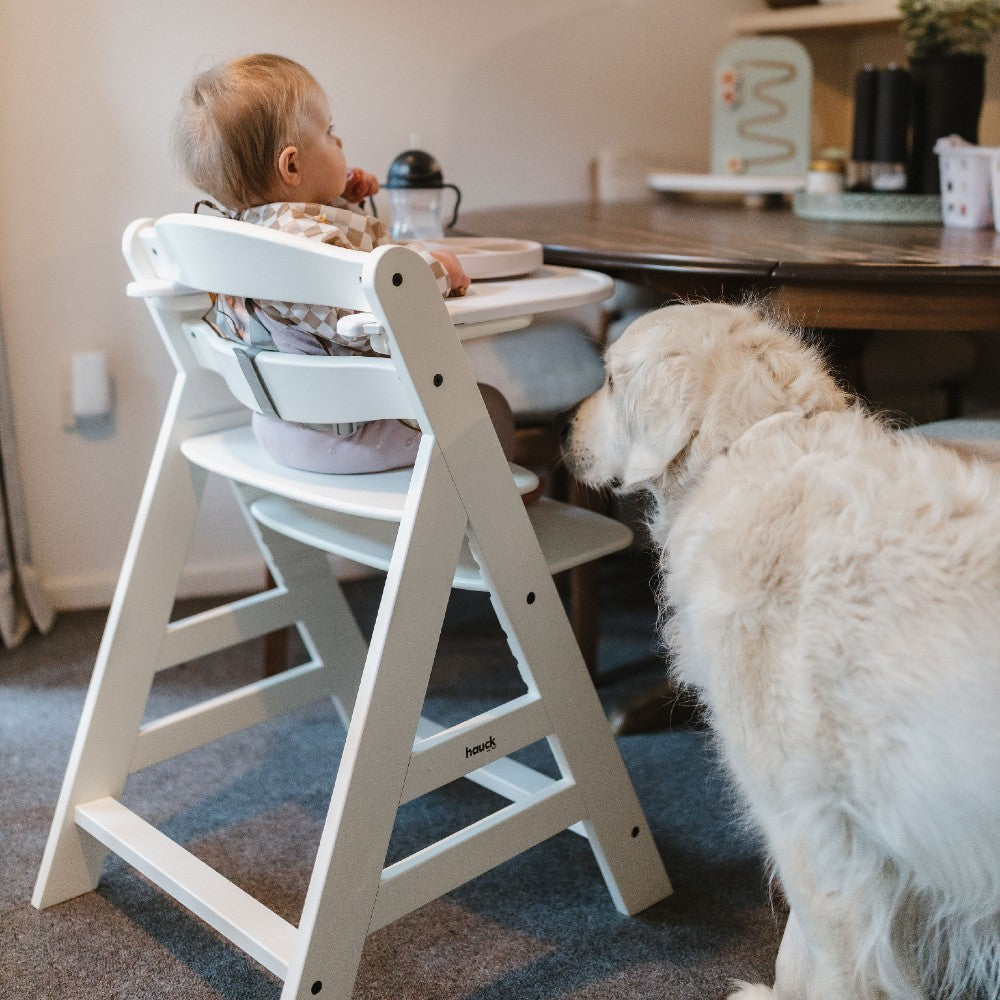 Hauck Alpha+ Wooden Highchair - White