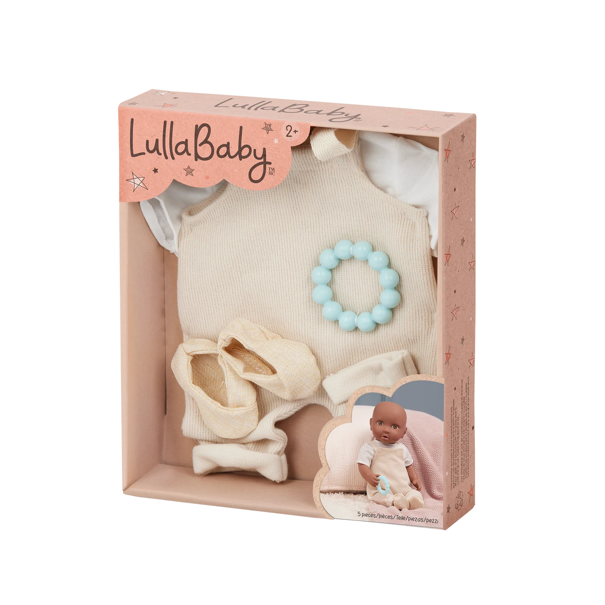LullaBaby 14" Doll - T-shirt & Jumper Clothing Set