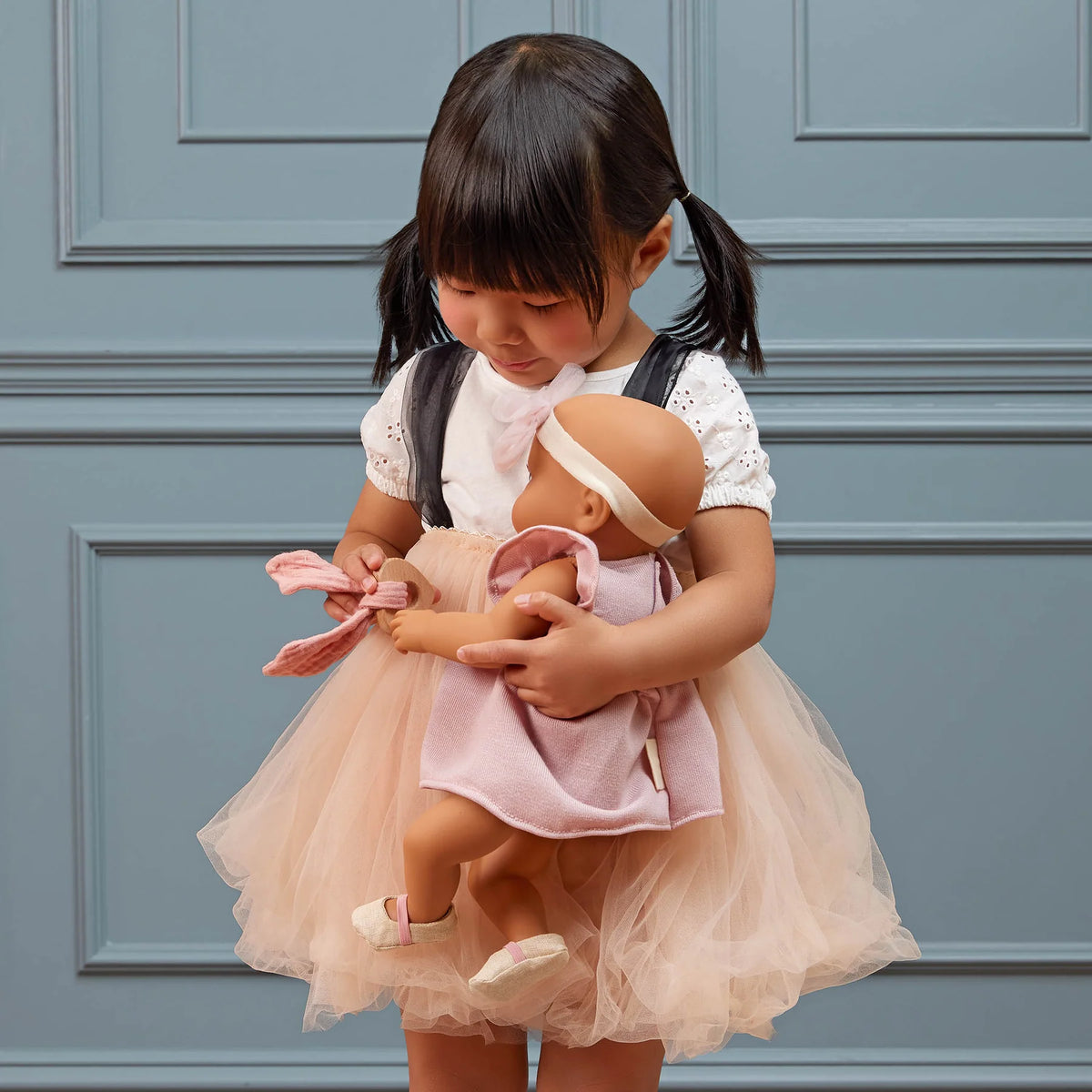 LullaBaby 14" Doll - Pink Dress Clothing Set