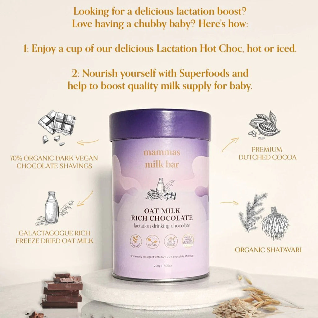 Mammas Milk Bar Oat Milk Lactation Hot Chocolate