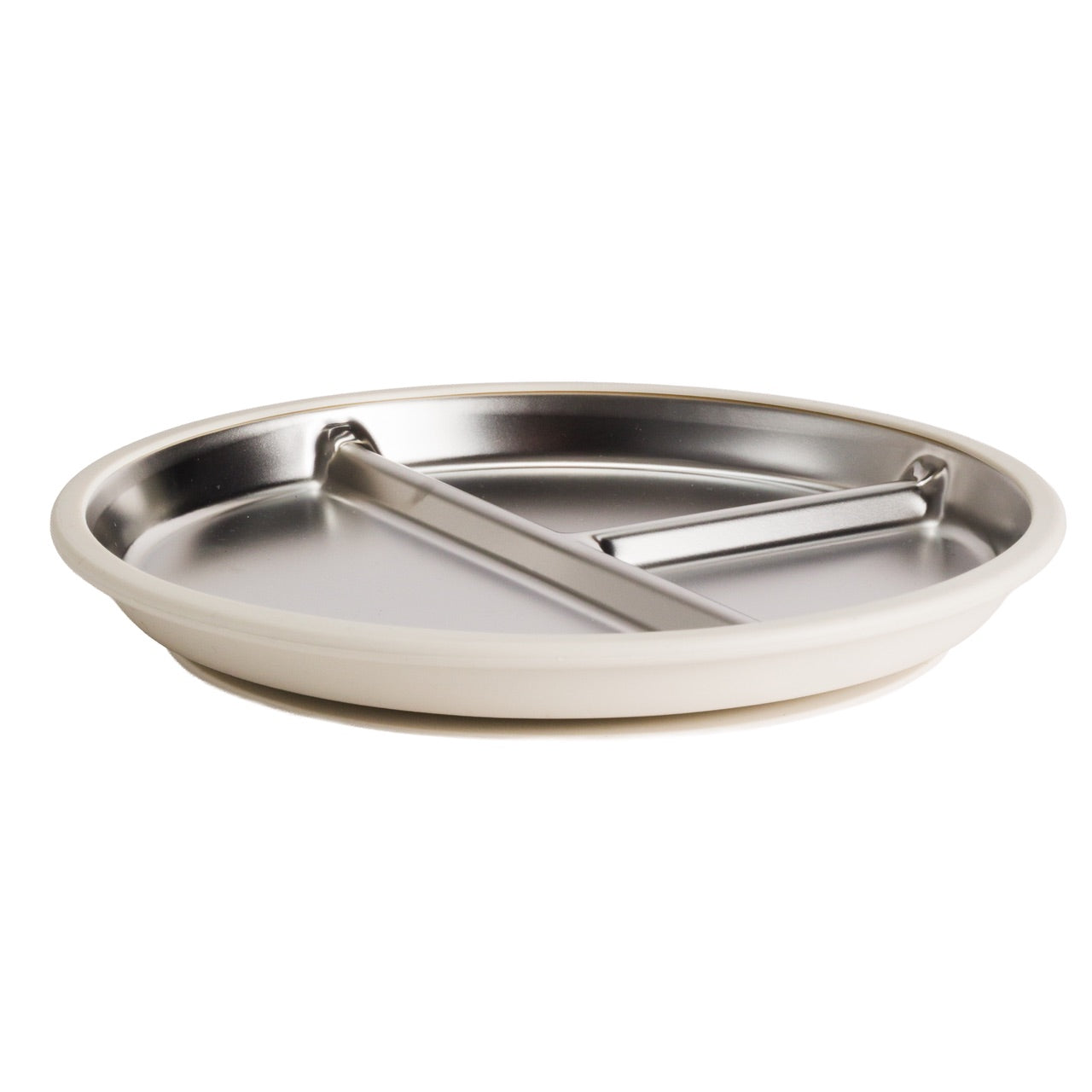 Nestling Stainless Divided Plate - 23cm