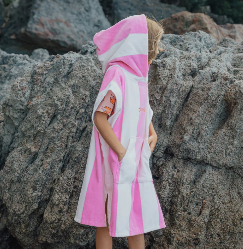 Crywolf Hooded Towel - Candy Stripe