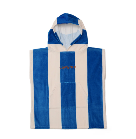 Crywolf Hooded Towel - Deep Sea Stripe