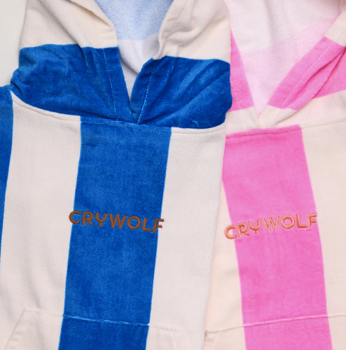 Crywolf Hooded Towel - Deep Sea Stripe