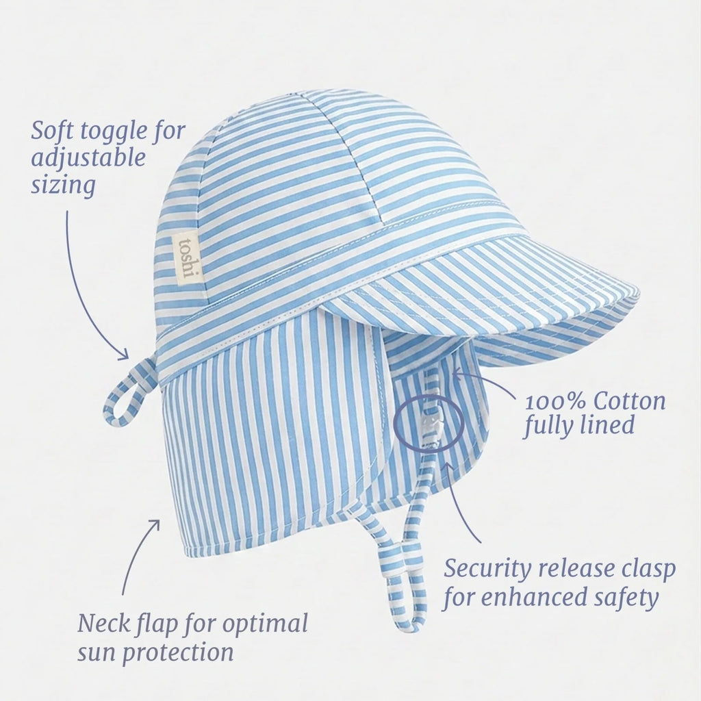 Toshi Baby Flap Hat - Stripes