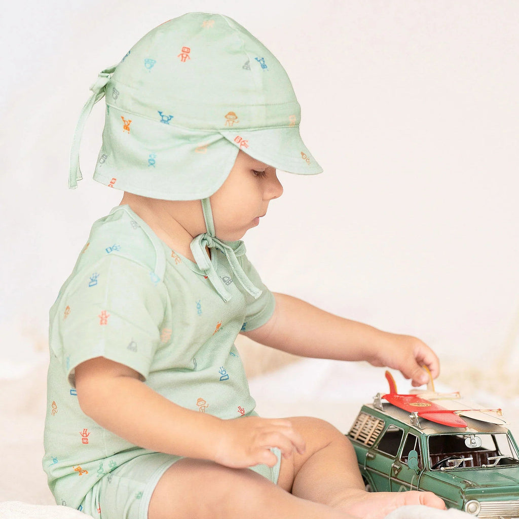 Toshi Bambini Flap Hat - Prints