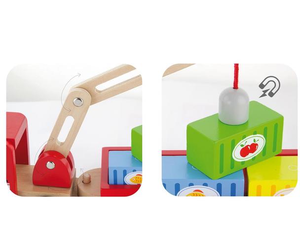 Viga Wooden Crane Truck & Trailer
