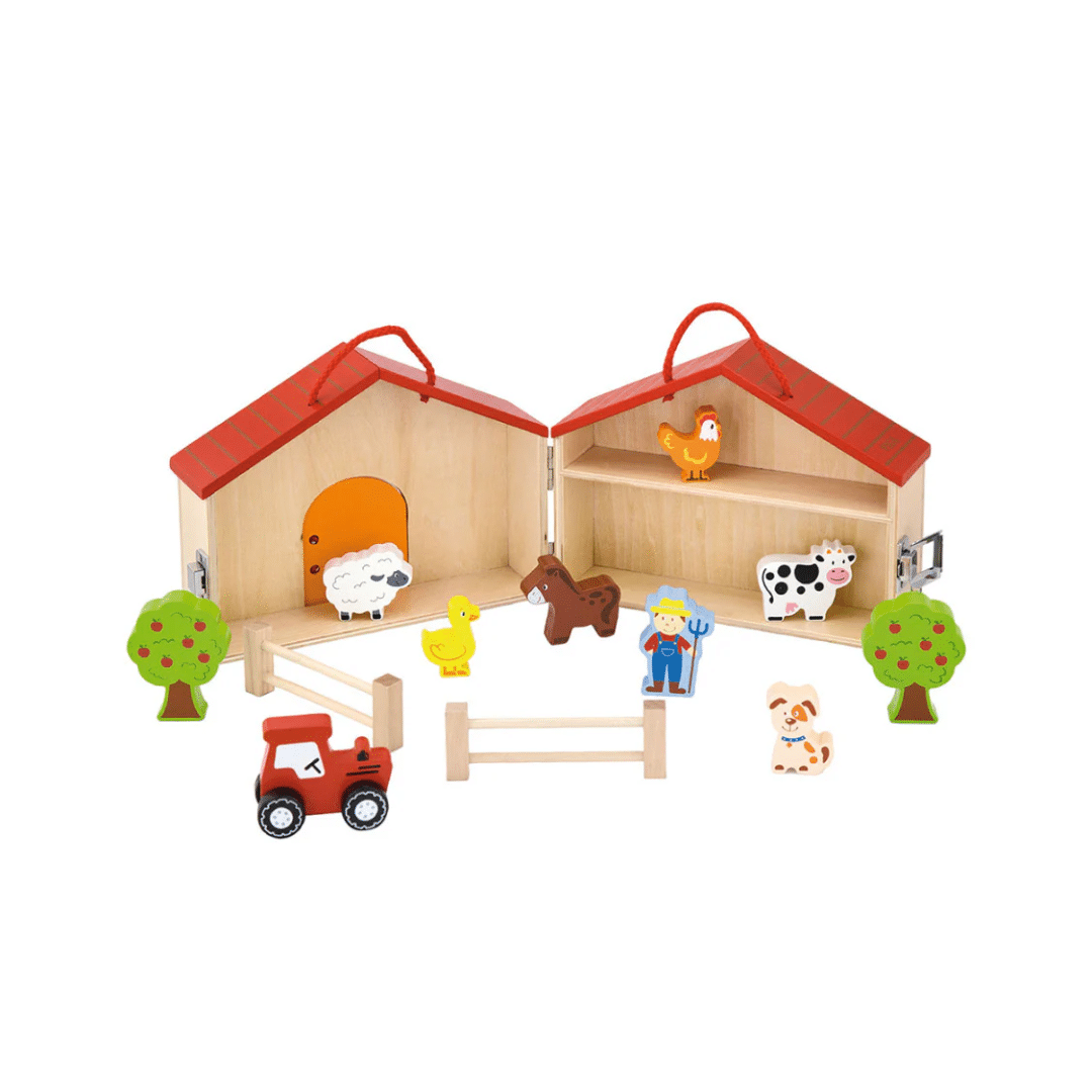Viga Wooden Farm Barn Playset