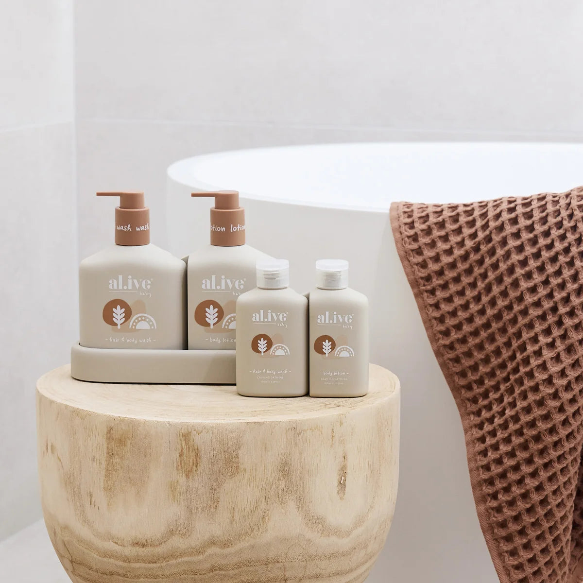 Al.ive Baby Little Traveller Hair & Body Duo - Oatmeal