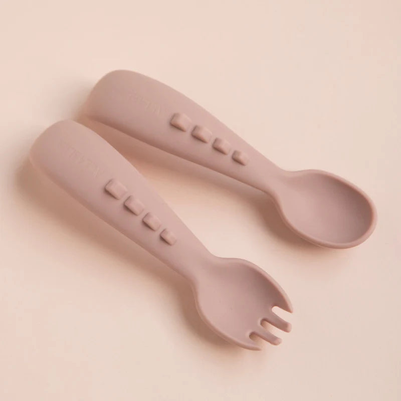 All4Ella Comfy Grip Silicone Spoons - 2 pack