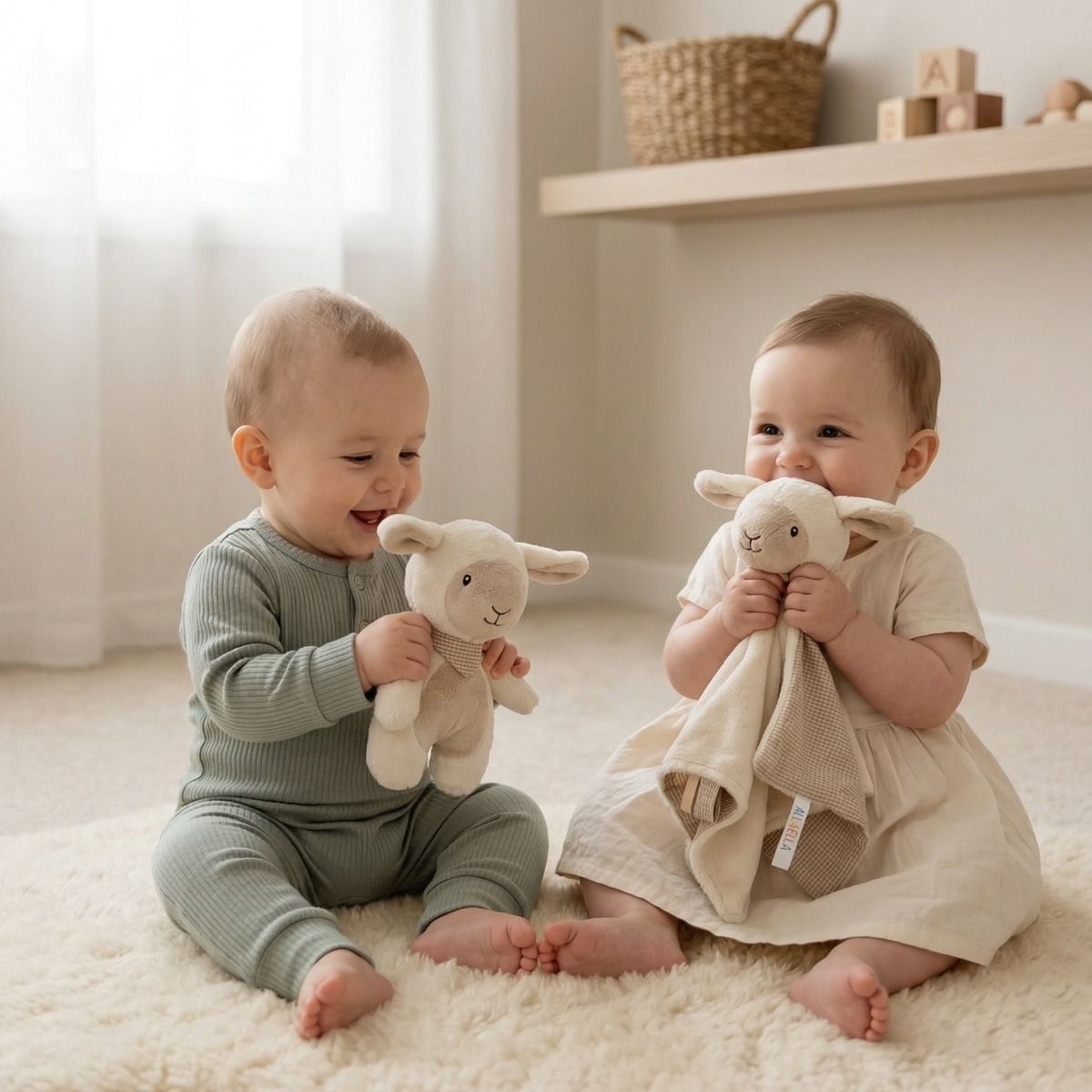 All4Ella Soft Plush Sensory Rattle
