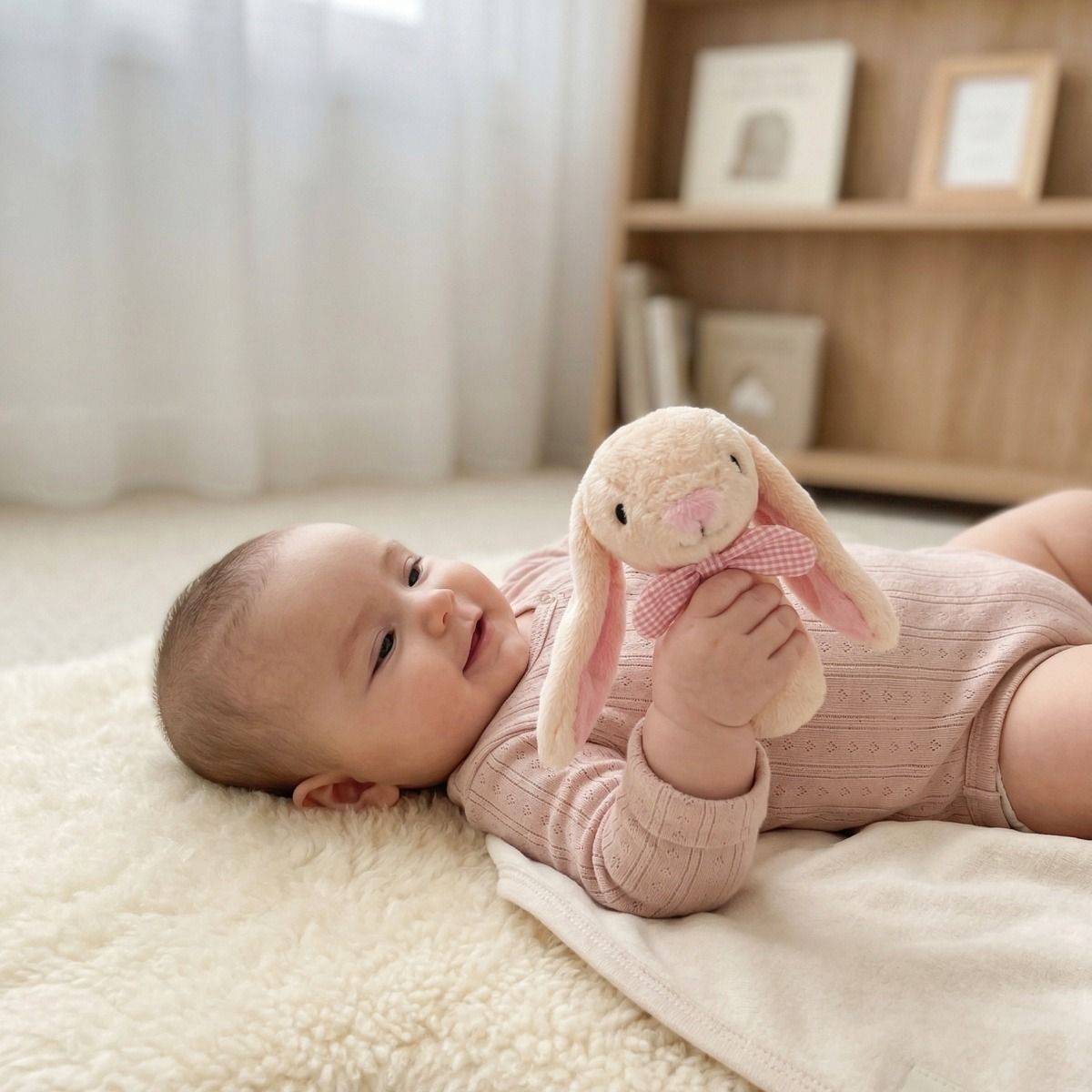 All4Ella Soft Plush Baby Rattle
