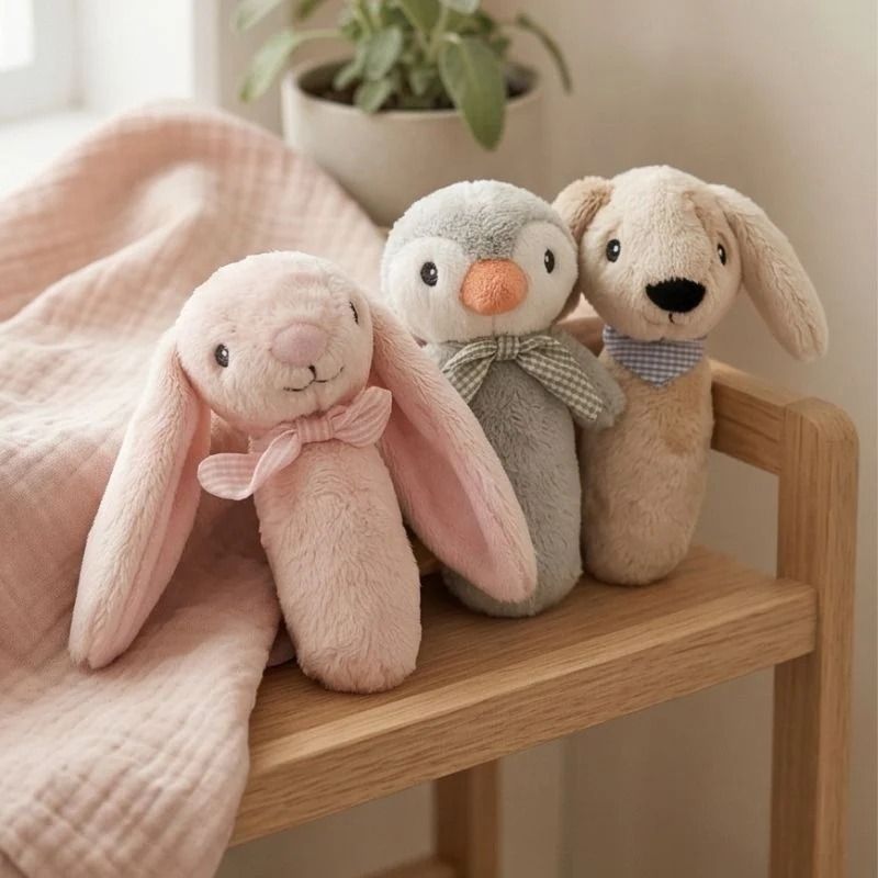 All4Ella Soft Plush Baby Rattle