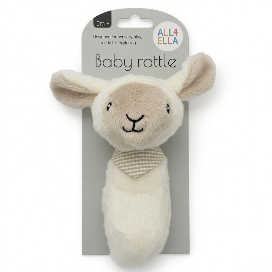 All4Ella Soft Plush Baby Rattle