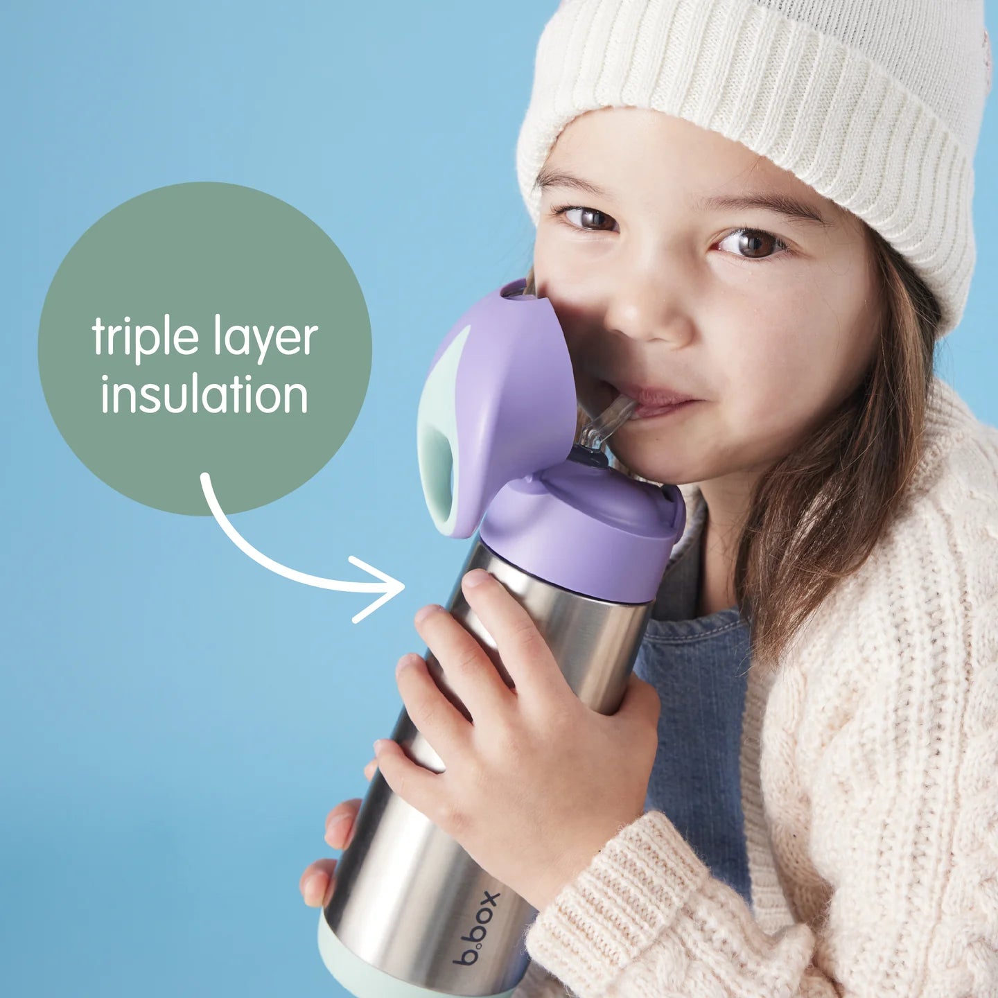 B.Box Insulated Straw Drink Bottle