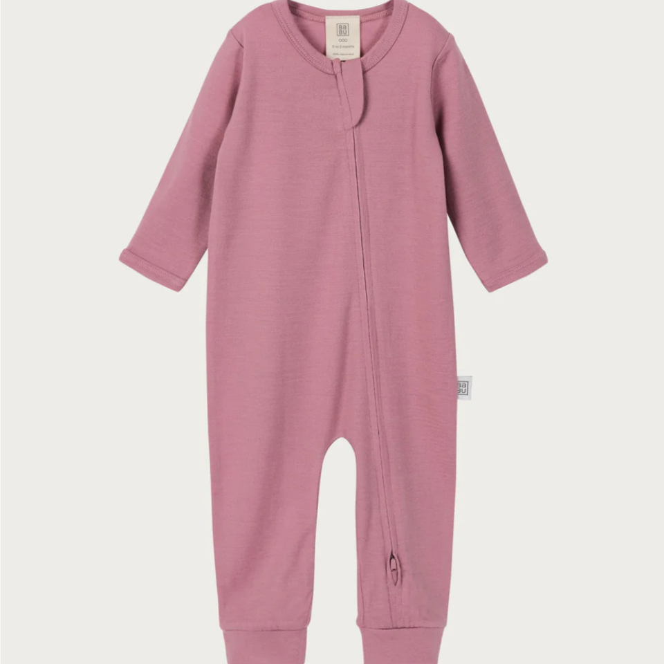 BaBu Merino Footless Onesie - Blossom