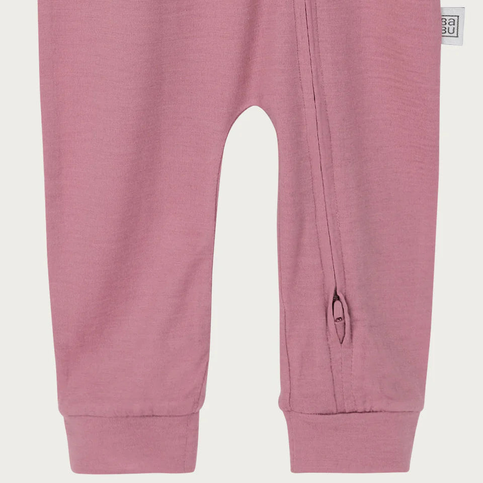 BaBu Merino Footless Onesie - Blossom