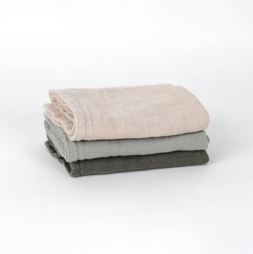 Babu Muslin Wash Cloths - 3 pack