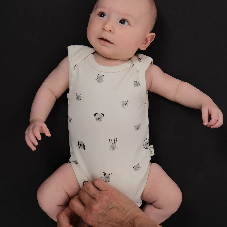 BaBu Singlet Bodysuit - Fingerprint Friends