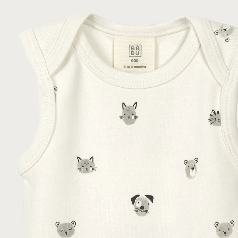 BaBu Singlet Bodysuit - Fingerprint Friends