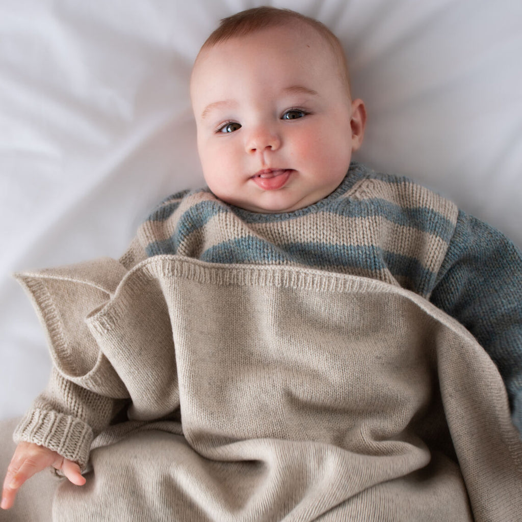 Burrow & Be  Wool Knit Baby Blanket