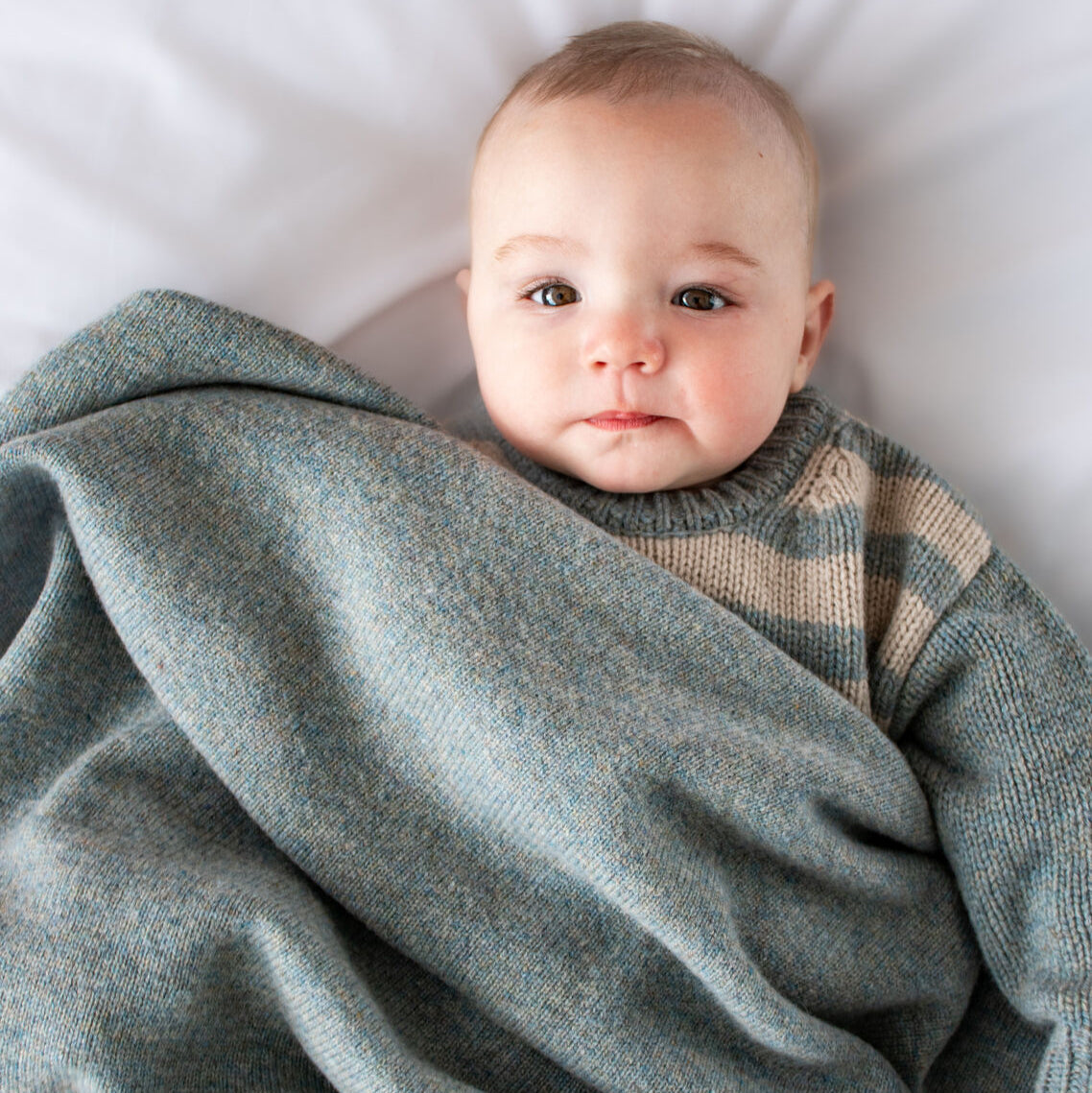 Burrow & Be  Wool Knit Baby Blanket