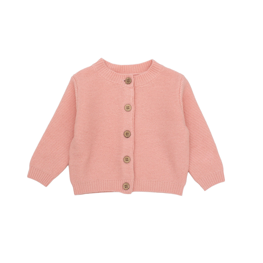 Burrow & Be Oakley Wool Knit Cardigan - Carnation