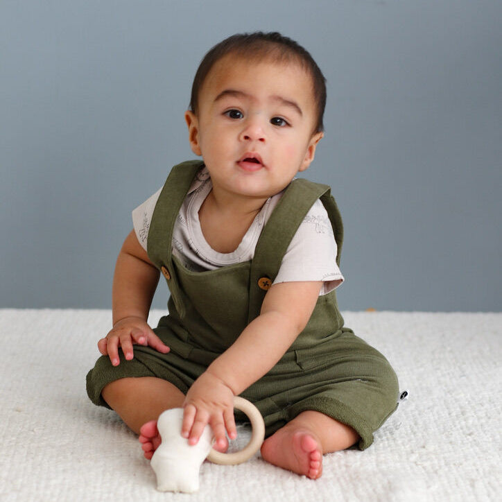Burrow & Be Olive Short Overalls