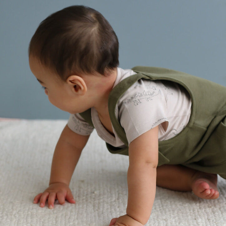 Burrow & Be Olive Short Overalls