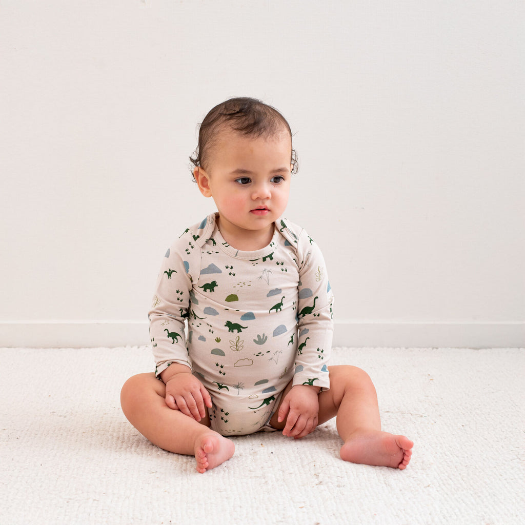 Burrow & Be Long Sleeve Bodysuit - Jurassic Roam