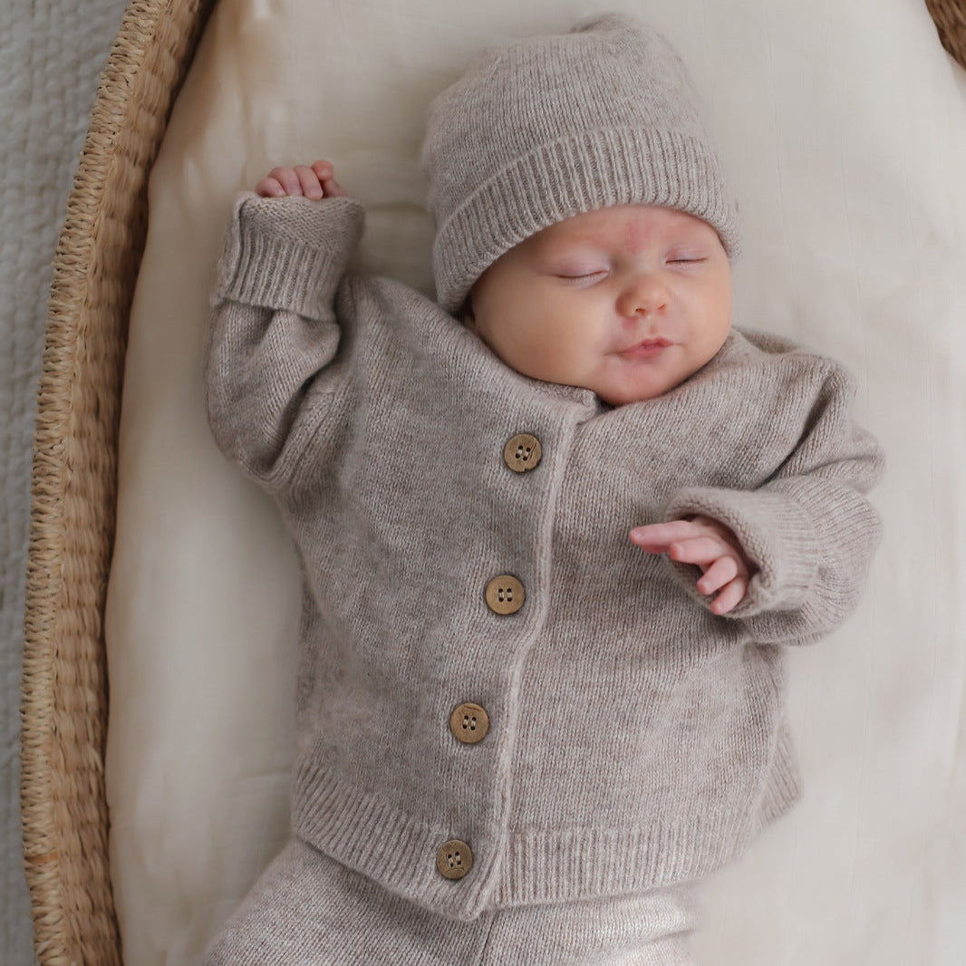 Burrow & Be Oakley Wool Knit Cardigan